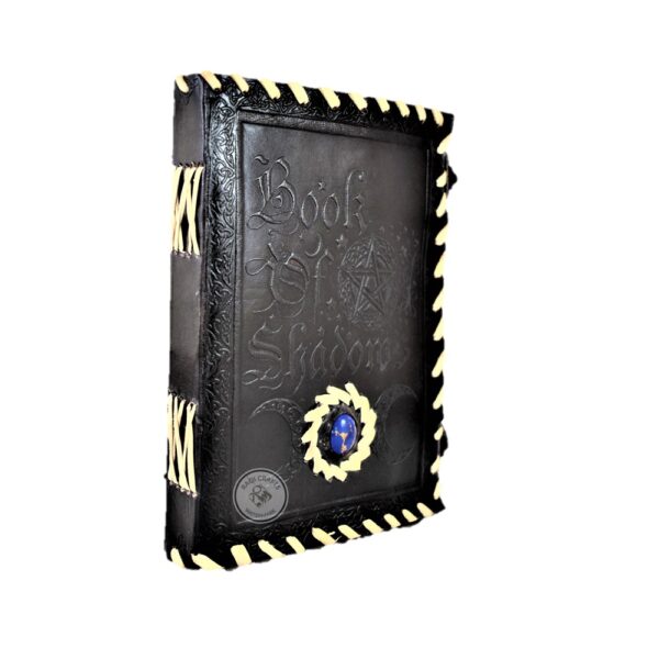 Celtic Pentagram Book of Shadows Triple Moon - Black