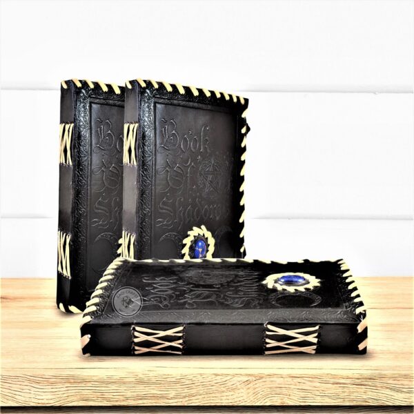 Celtic Pentagram Book of Shadows Triple Moon - Black - Image 4