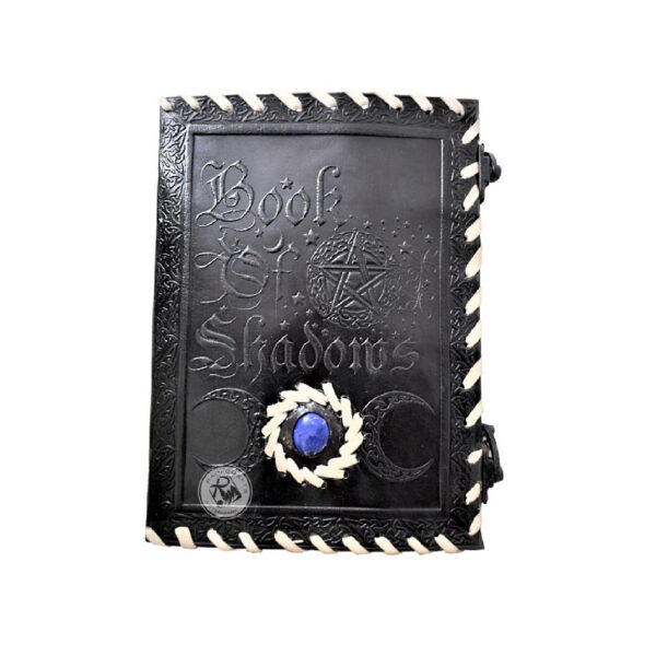 Celtic Pentagram Book of Shadows Triple Moon - Black - Image 7